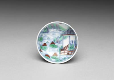 图片[2]-Saucer with wucai polychrome decoration, Ming dynasty, Chenghua reign (1465-1487)-China Archive